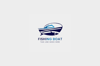 design outstanding fishing boat, ship and yacht logo with unlimited revision