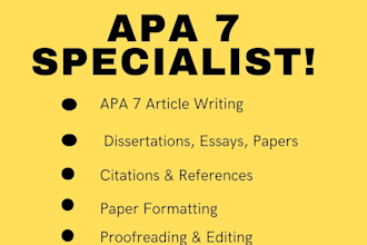 format and  proofread your dissertation in a perfect apa 7 style