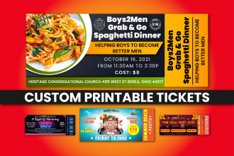 design custom tickets and invitations for events and parties