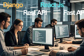 assist in API development with fast rest API react js python django