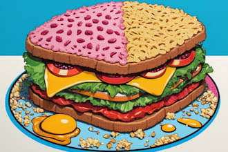 make a food pop art of your food