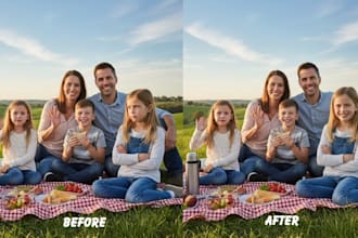 fix family photos by face change,head swap,head change