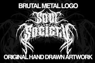 design brutal death metal logo for band or merch