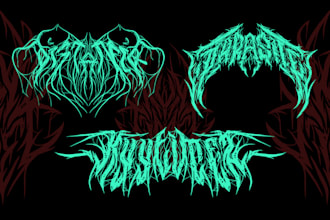design custom deathcore, metalcore logo band merch