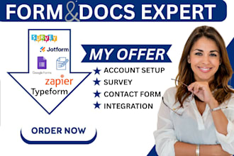 create google form jotform survey typeform quiz zapier integration online form