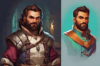 make a d and d character art illustration for you