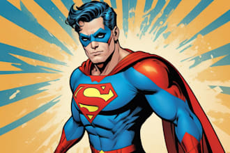 draw comic superhero pop art portraits