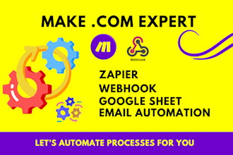 setup make com automation zapier email automation integromat make