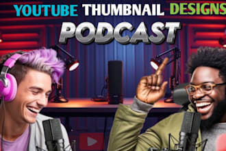 design professional podcast youtube thumbnail