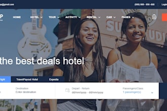 create vacation rental, tour, travel, hotel booking wordpress website
