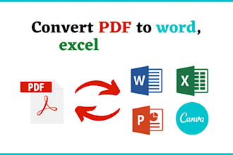 convert PDF to word, excel
