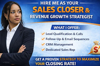 be professional sales closer,sales representative expert, sales closer, sales