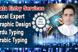 data entry, excel graphic design urdu and arabic typing
