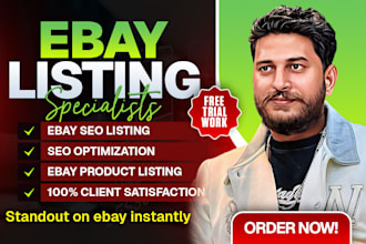do ebay listing, ebay product listing, ebay SEO optimized, ebay lister, ebay pro