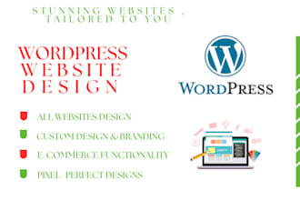 build charity wordpress, spa website, pet website, appliances, cake website