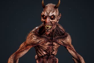 fix 3d horror character,ue5 rig,3d zombie model,nsfw art,3d worried,walkanimaion