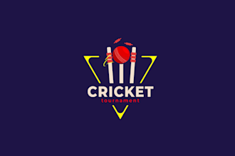 make glamorous stylish cricket brand logo