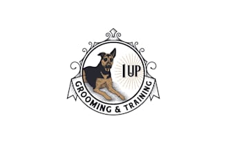 make talented dog grooming and training logo
