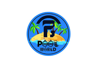 make elegant swimming pool logo