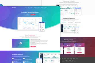 professional web landing page UI UX design figma