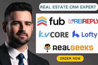 set up and manage real estate CRM lofty, kvcore, follow up boss idx website