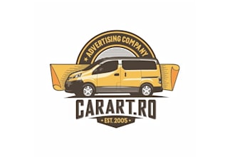 make minimal car wrapping company logo