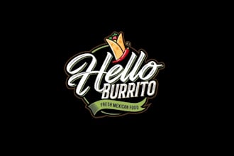 make wordmark healthy eating street food logo