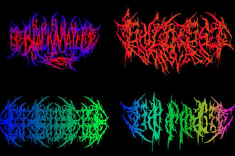 create death metal, black metal, and brutal death metal logo
