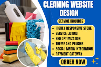 design maid service commercial house office upholstery airbnb cleaning website