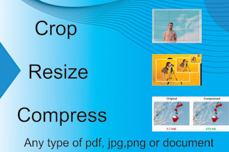 crop,resize and compress any pdf or jpg