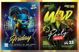 design a stunning and professional party flyer