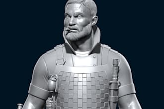 scuipt 3d action figure,toy model for printing, deliver stl files,dnd models,obj