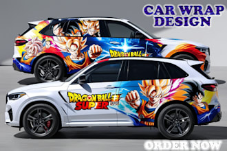 create professional car, van, truck wrap designs and custom vehicle stickers