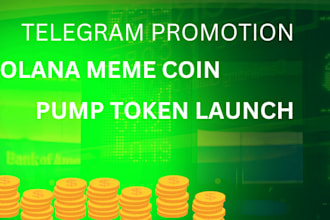 telegram promotion, pump fun promotion, to attract investors and 100x token sale
