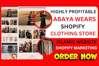 setup abaya shopify store islamic website muslim clothing marketing sales app