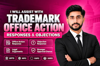 respond to your uspto trademark office action and objection professionally