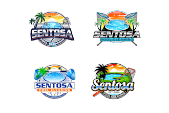 design excellent pool cleaning logo