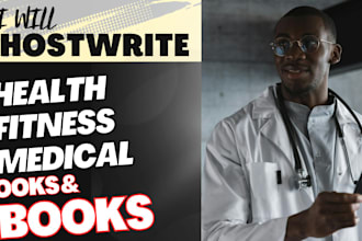 write health, fitness and medical ebook and book, ebook writer and ghostwriter