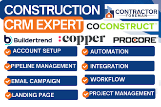 setup buildertrend coconstruct procore copper automation construction foreman va