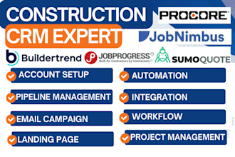 setup jobnimbus crm buildertrend jobprogress sumoquote automation procore jobber