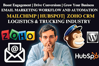 set mailchimp zoho hubspot email campaign workflow automation for logistic leads