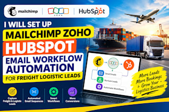 set up mailchimp logistic leads hubspot email workflow automation