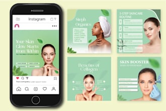 create skincare social media post design