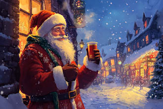 draw watercolor christmas card