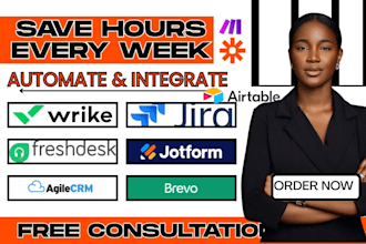 setup agile CRM gohighlevel freshdesk wrike brevo jotform jira zapier automation