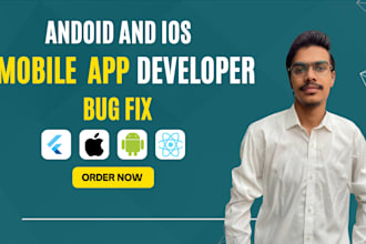 do flutter mobile app bug fix for android and IOS