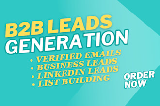 provide verified emails, b2b lead generation and email list building