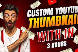 design amazing youtube thumbnail in 3hrs