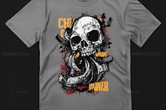 draw amazing character, vintage, retro, etc t shirt design
