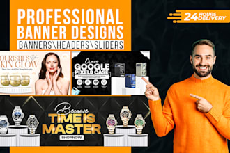 design shopify, amazon, etsy website banner and web slider